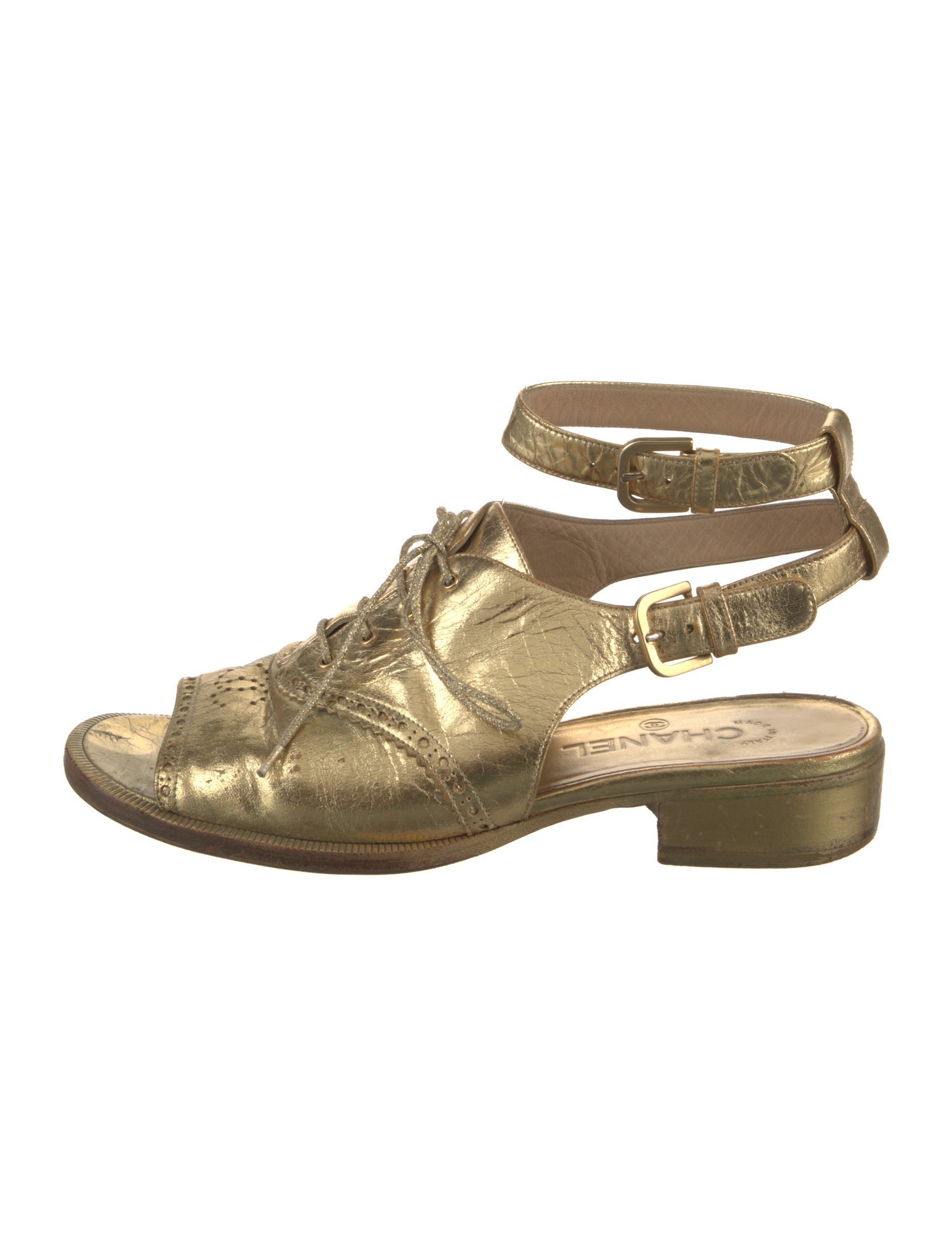 Chanel 2015 Interlocking CC Logo Gladiator Sandals