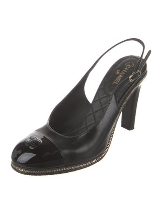 Chanel 2023 Interlocking CC Logo Slingback Pumps