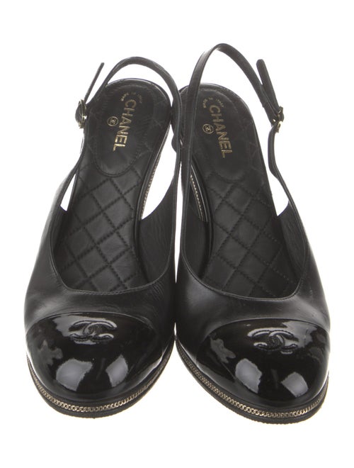 Chanel 2023 Interlocking CC Logo Slingback Pumps