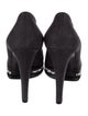 Chanel Interlocking CC Logo Suede Pumps