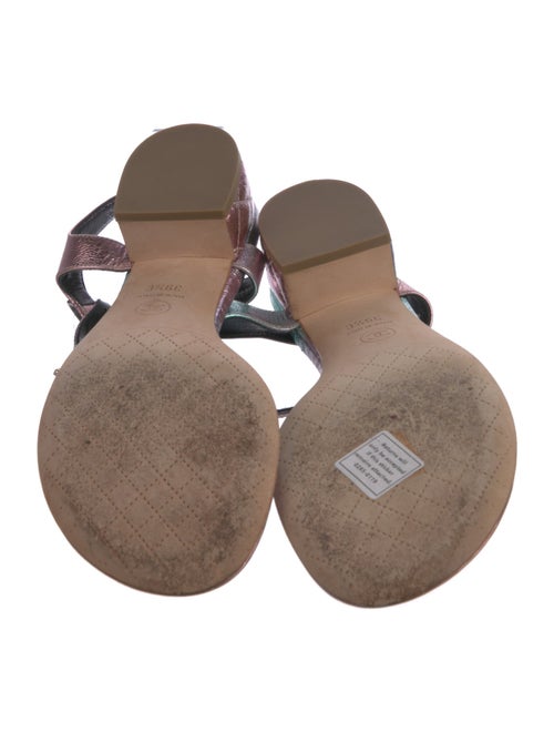 Chanel 2020 Interlocking CC Logo T-Strap Sandals