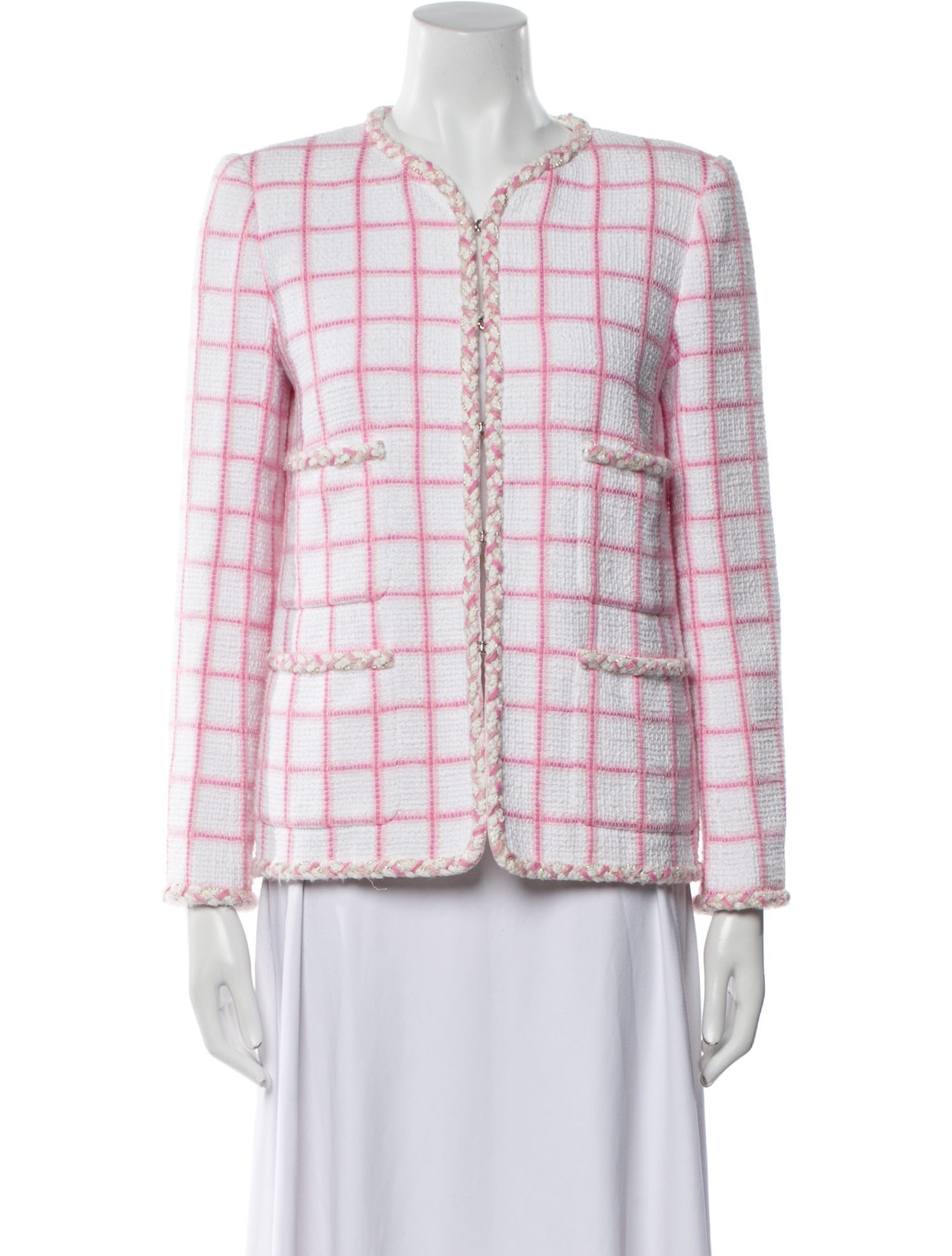 Chanel 2023 Plaid Print Evening Jacket