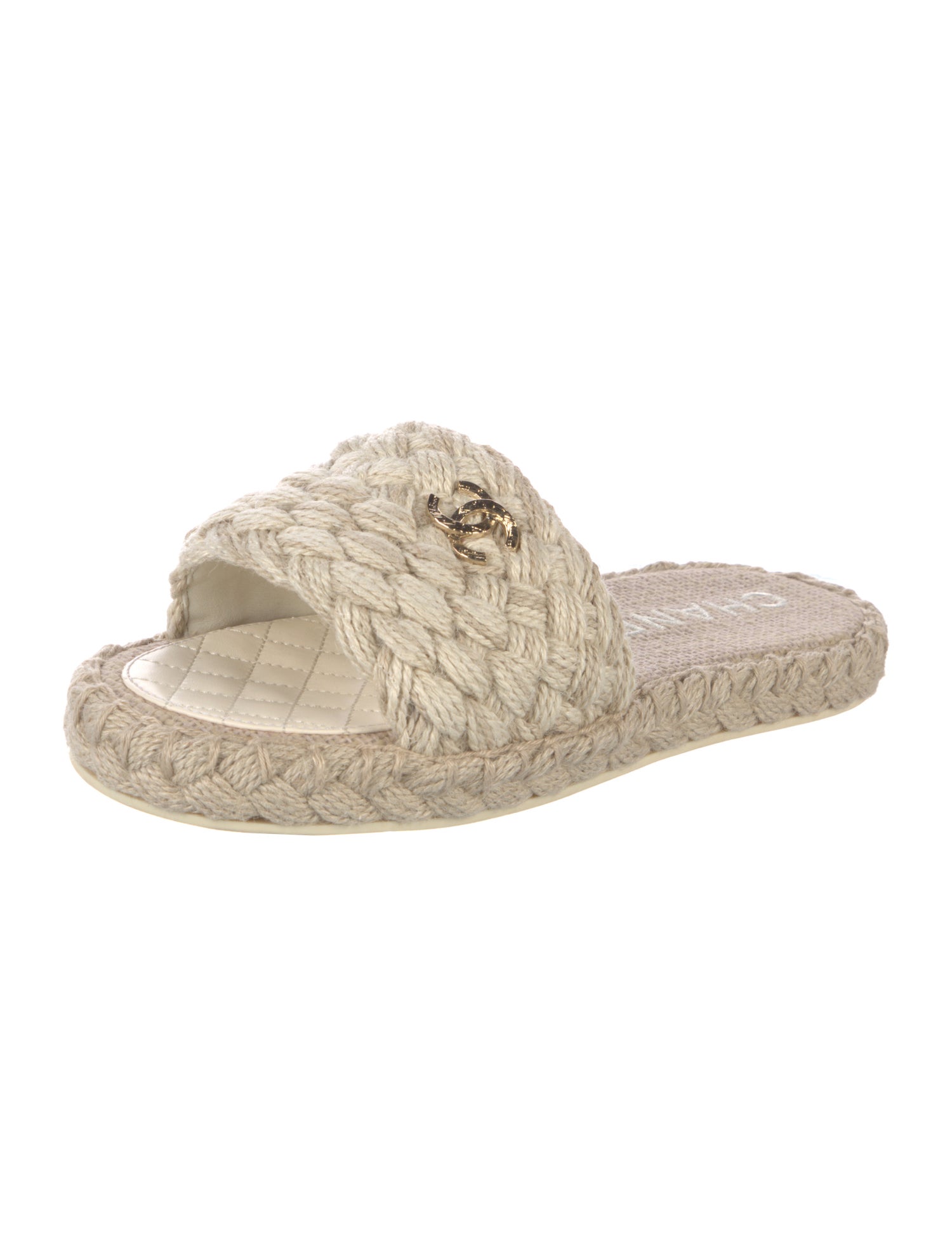 Chanel 2022 Interlocking CC Logo Espadrilles