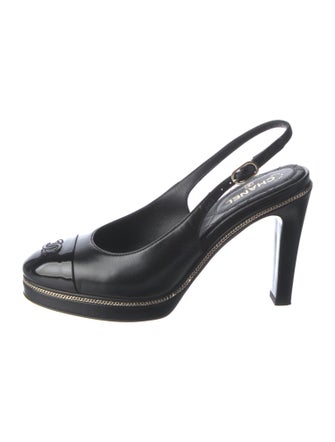 Chanel 2023 Interlocking CC Logo Slingback Pumps