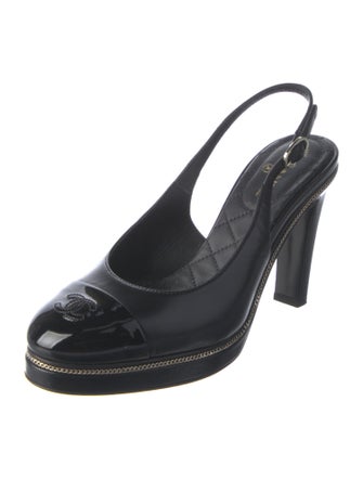 Chanel 2023 Interlocking CC Logo Slingback Pumps