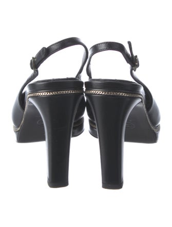 Chanel 2023 Interlocking CC Logo Slingback Pumps