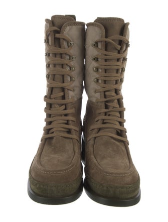 Chanel 2024 Interlocking CC Logo Combat Boots