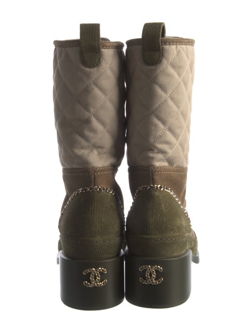 Chanel 2024 Interlocking CC Logo Combat Boots