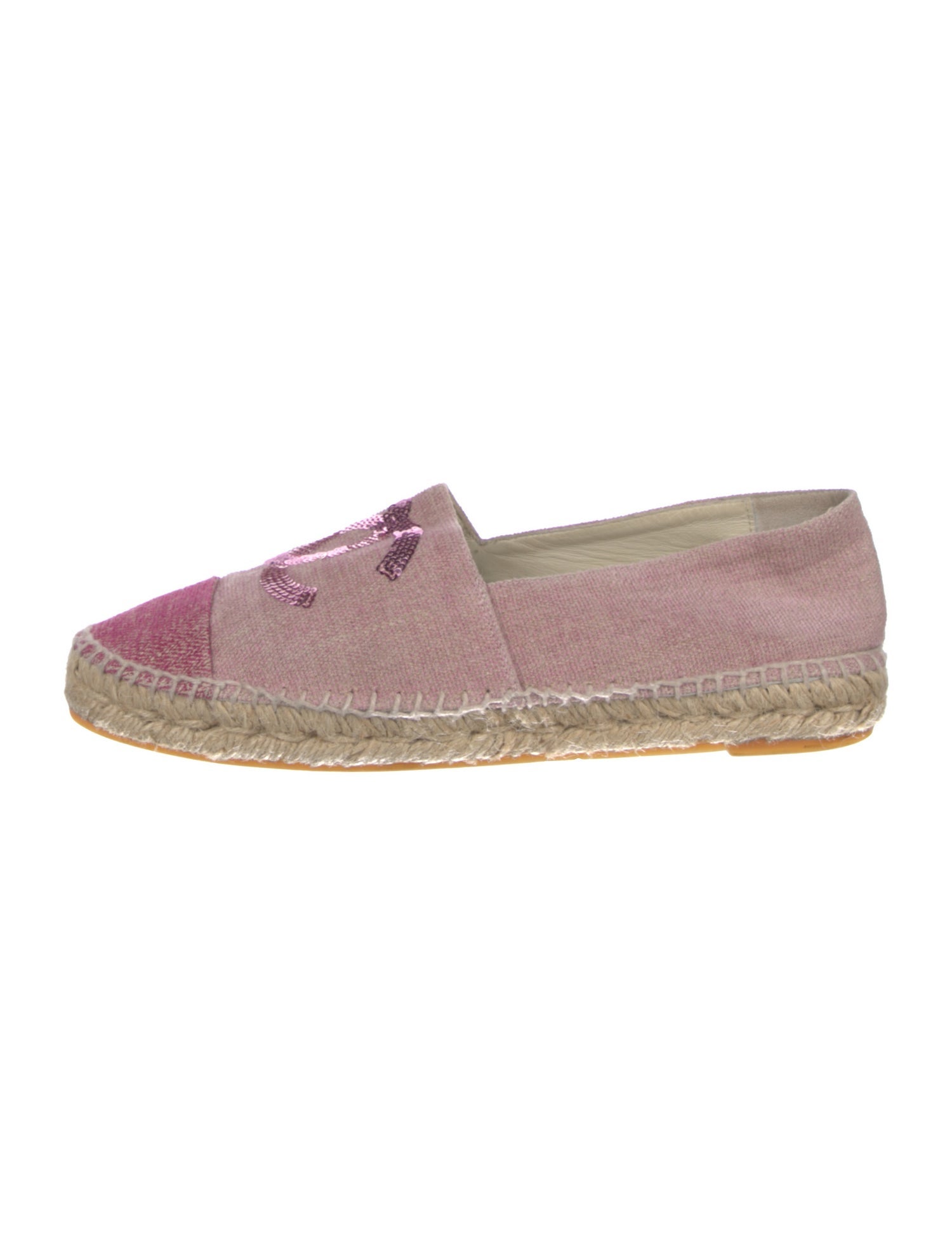 Chanel Interlocking CC Logo Canvas Espadrilles