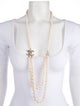 Chanel Faux Pearl CC Double Strand Necklace