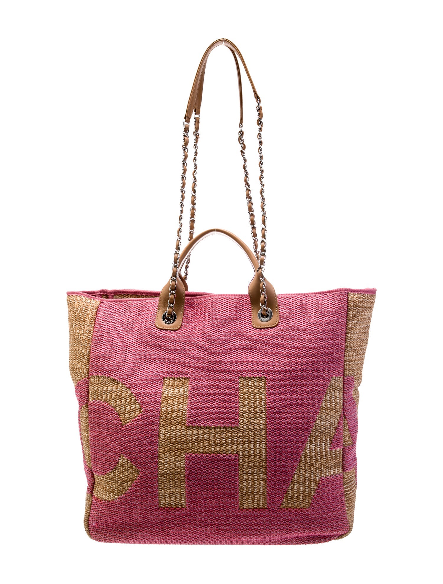 Chanel Raffia Maxi Deauville Shopping Tote