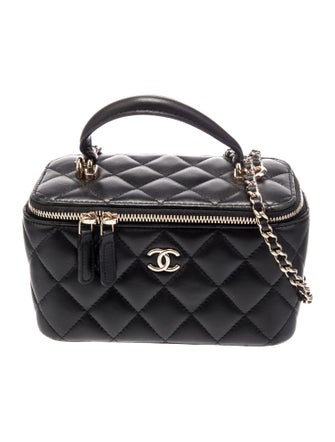Chanel Small Top Handle Vanity Case w/Chain