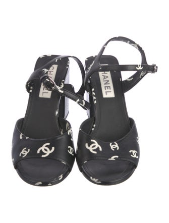 Chanel 2022 Interlocking CC Logo Sandals