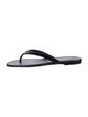 Chanel Interlocking CC Logo Leather Flip Flops