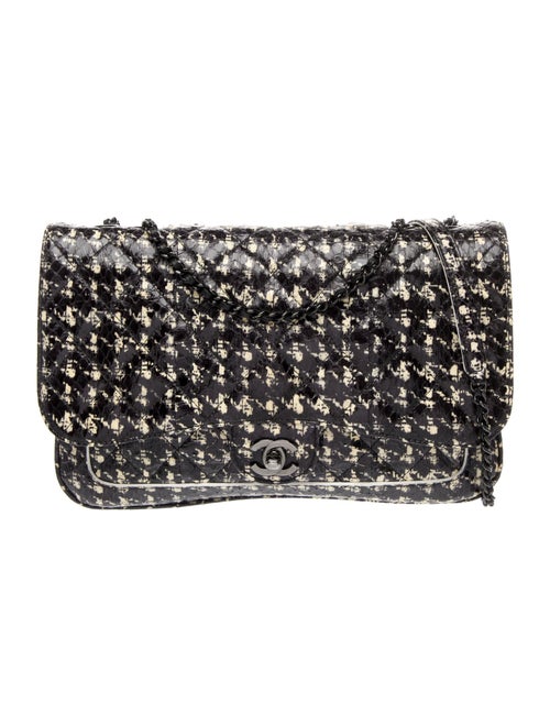 Chanel Houndstooth Python Flap Bag