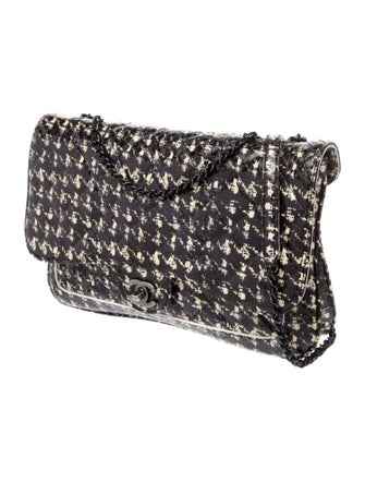 Chanel Houndstooth Python Flap Bag