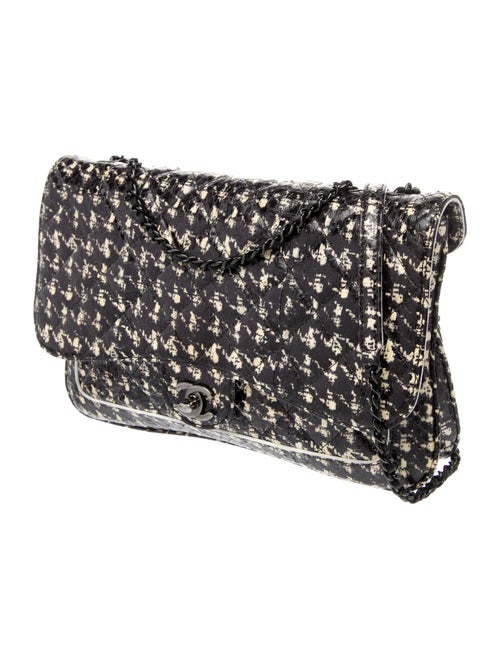 Chanel Houndstooth Python Flap Bag