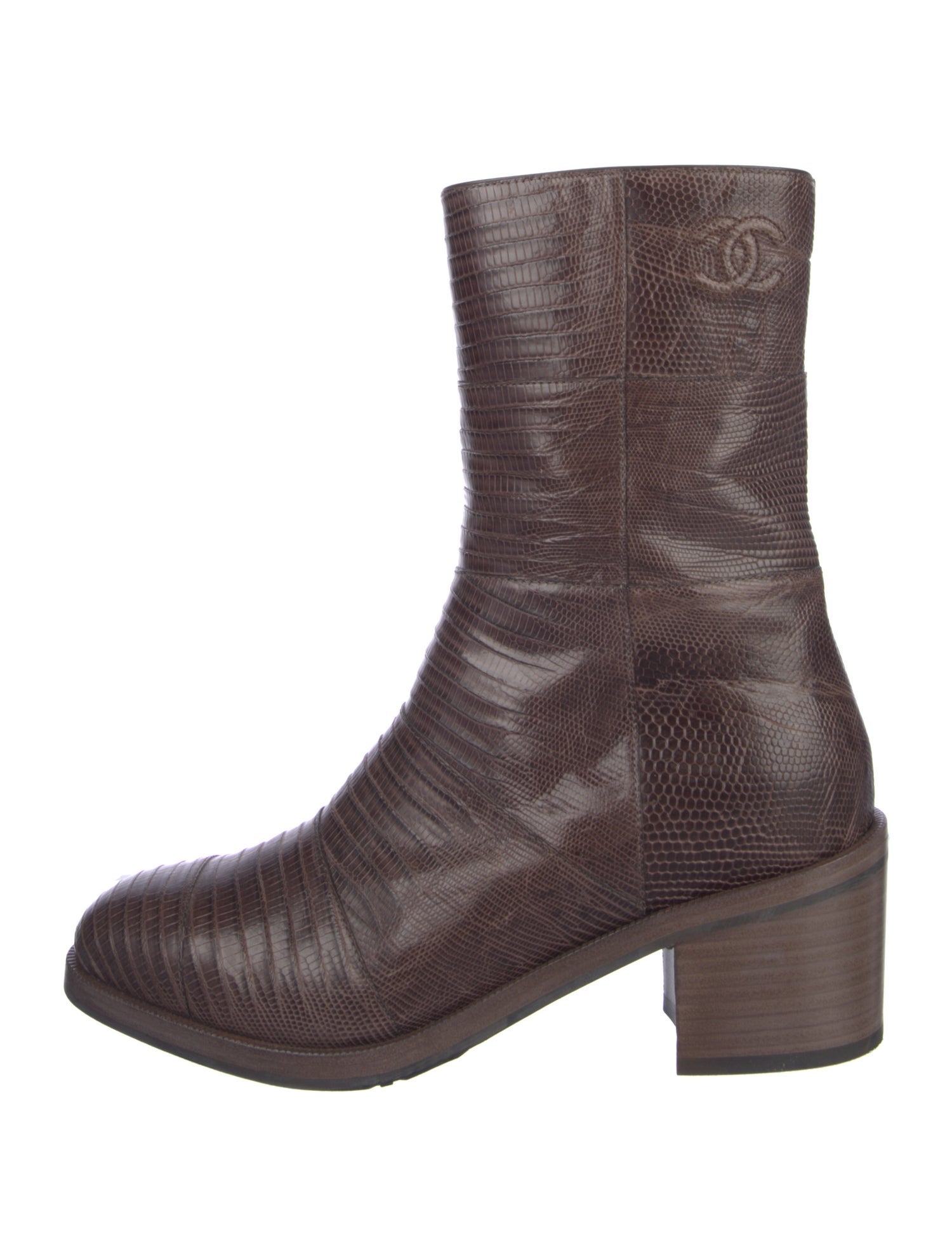 Chanel 2015 Interlocking CC Logo Boots