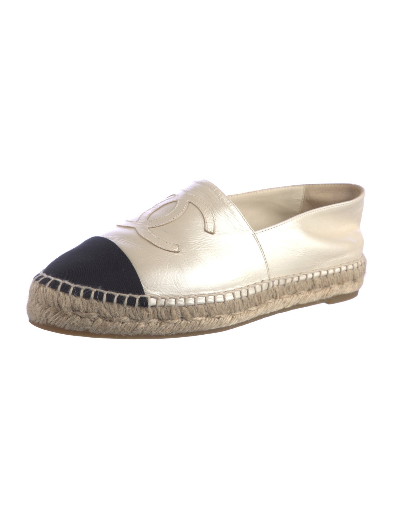 Chanel Iridescent Interlocking CC Logo Espadrilles