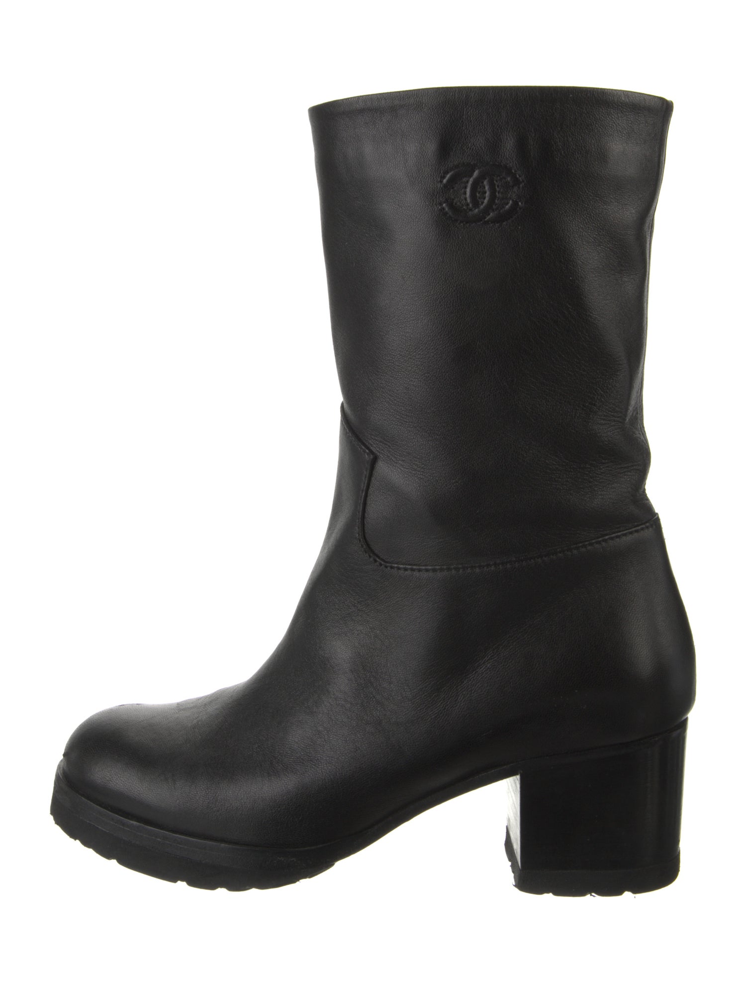 Chanel Vintage Interlocking CC Logo Boots