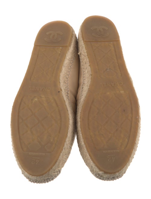 Chanel Interlocking CC Logo Leather Espadrilles