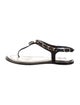 Chanel Scarab Chain-Link Accent T-Strap Sandals