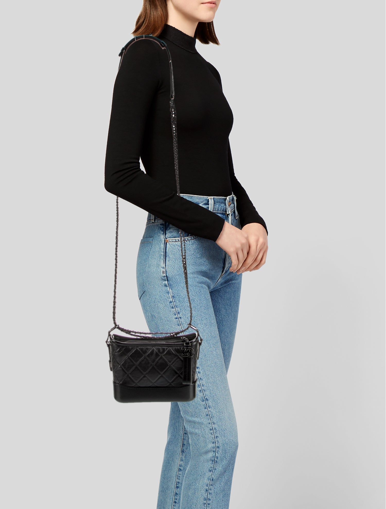 Chanel Small So Black Gabrielle Hobo