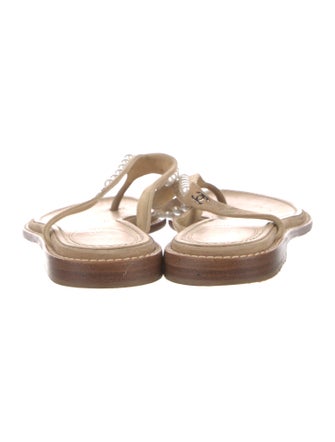 Chanel 2019 Interlocking CC Logo Flip Flops