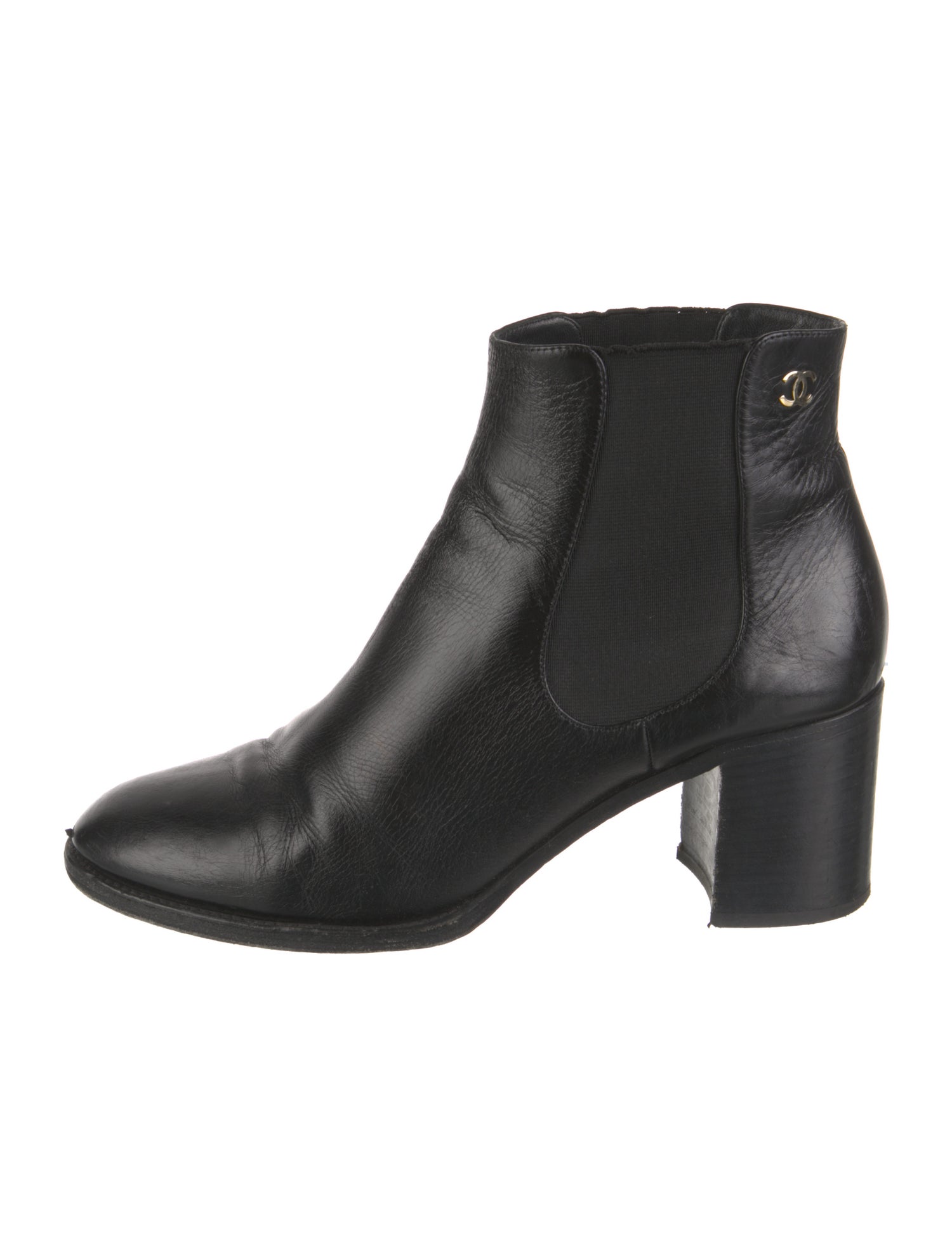 Chanel 2017 Interlocking CC Logo Chelsea Boots