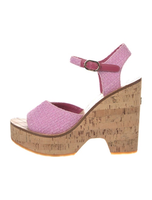 Chanel Tweed Pattern Tweed Sandals