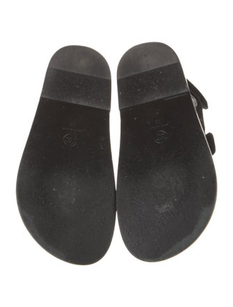 Chanel Interlocking CC Logo Denim Slingback Sandals