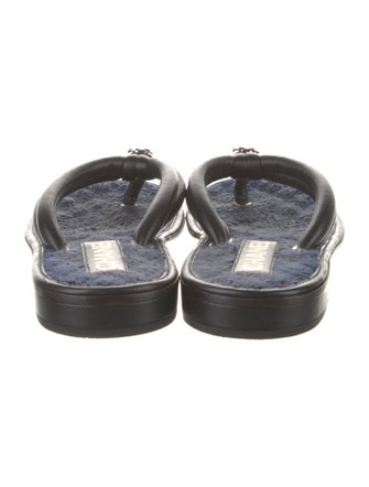 Chanel 2022 Interlocking CC Logo Flip Flops