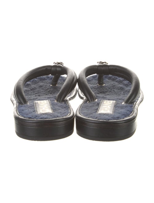 Chanel 2022 Interlocking CC Logo Flip Flops