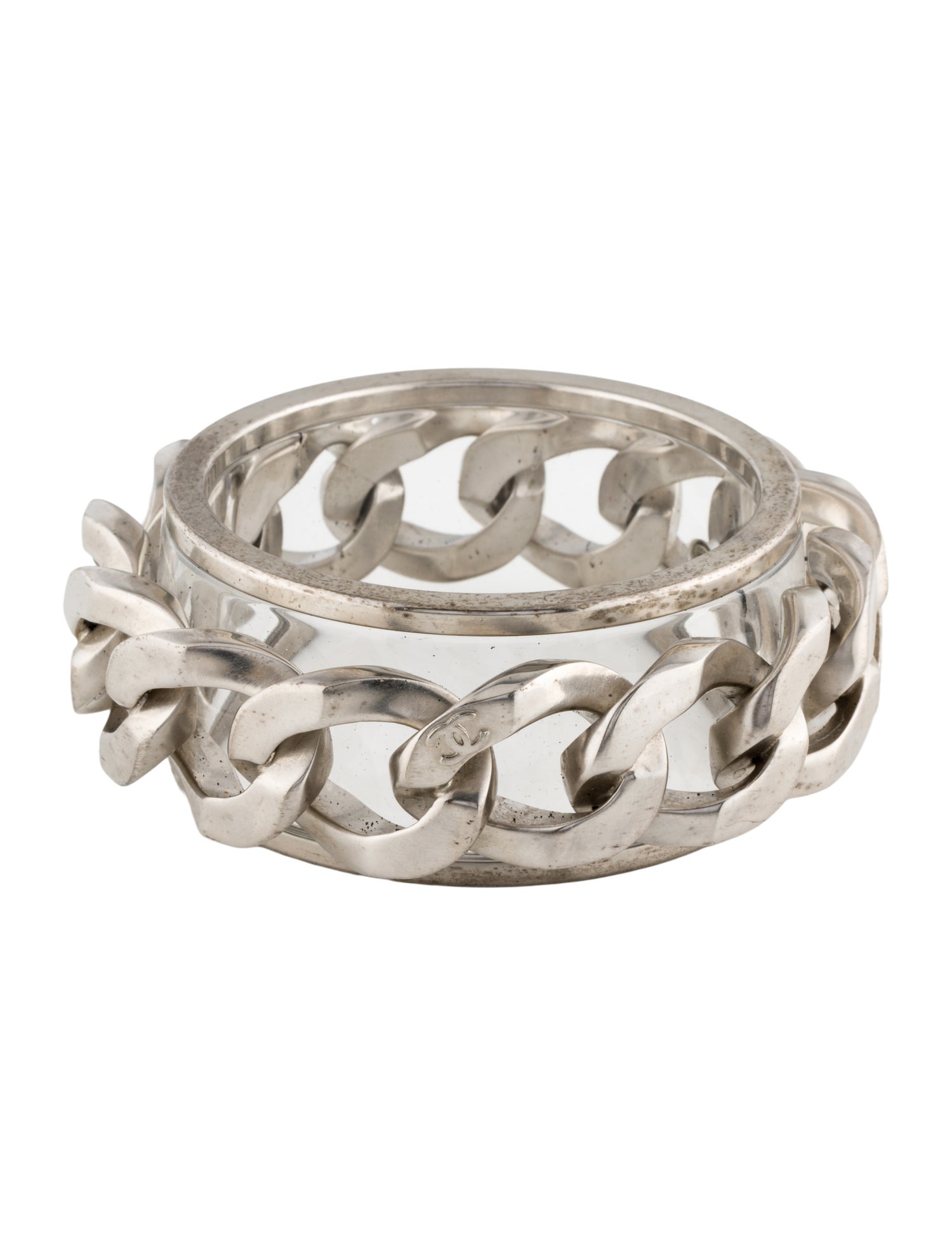Chanel Lucite CC Chain Bangle Bracelet