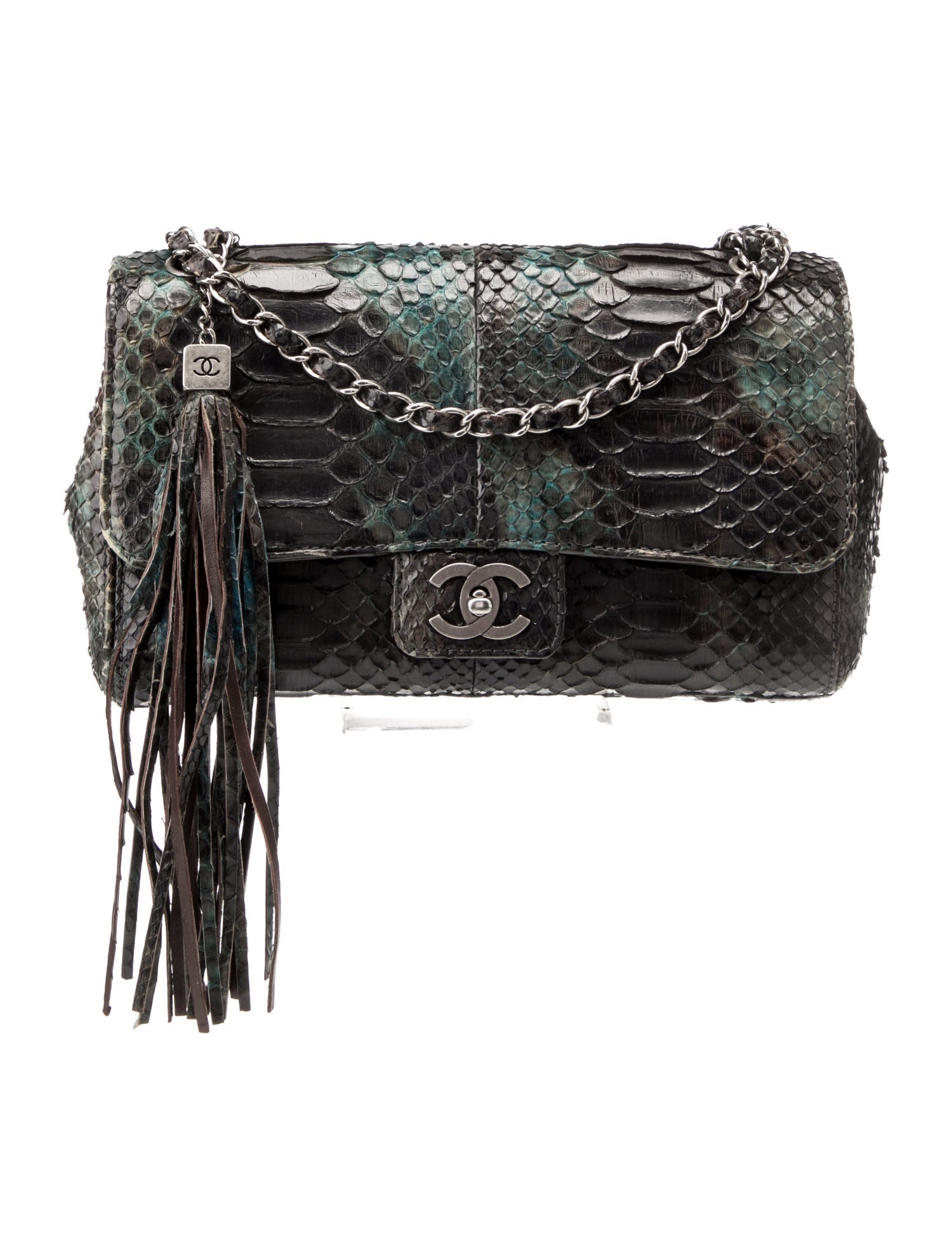 Chanel Medium Python Soho Tassel Flap Bag