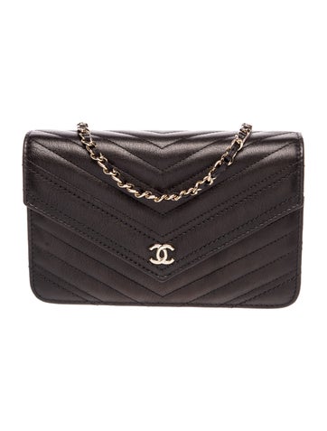 Chanel Crossbody Bags Chevron Statement Wallet On Chain