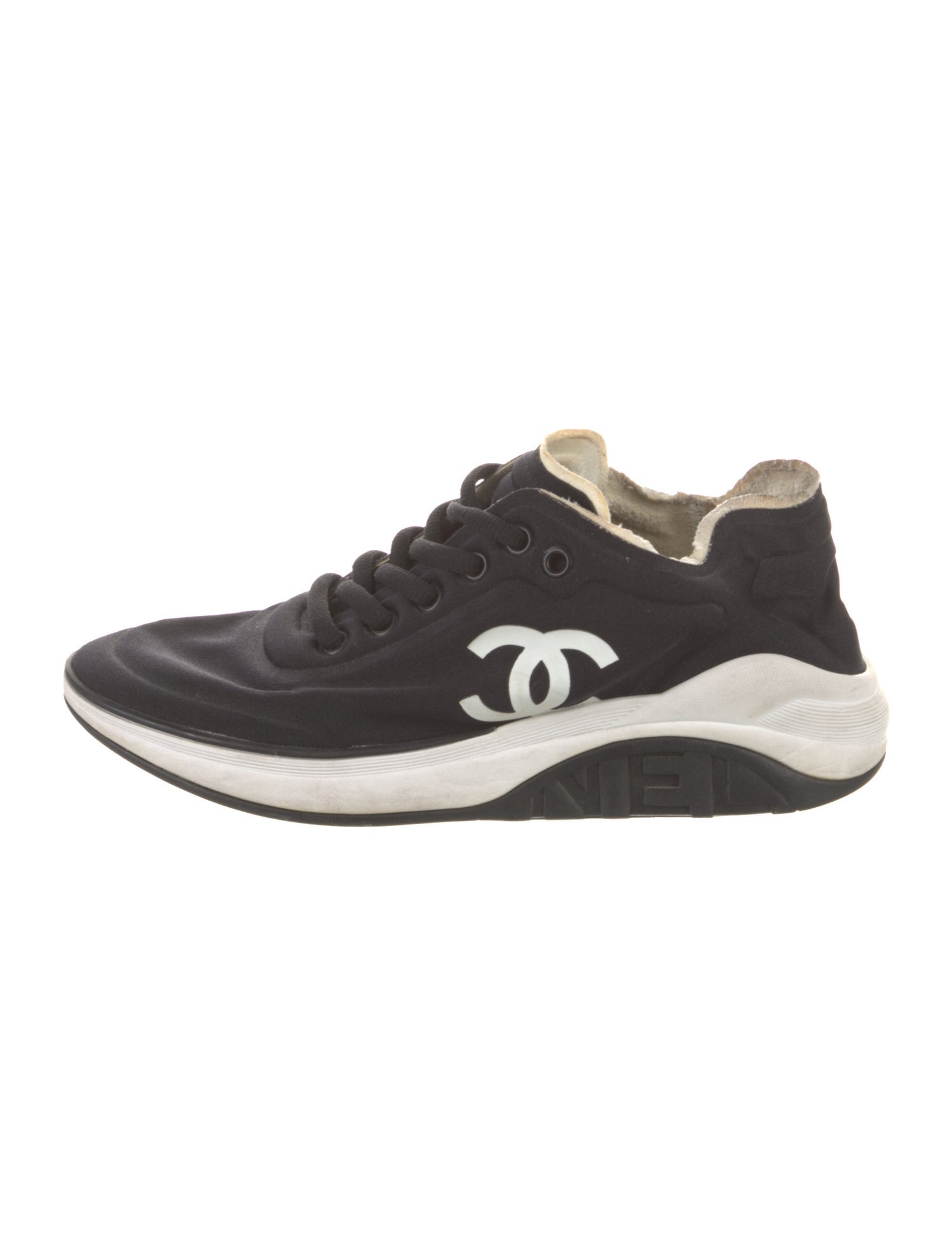 Chanel Interlocking CC Logo Neoprene Sneakers