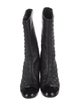 Chanel Interlocking CC Logo Leather Rain Boots