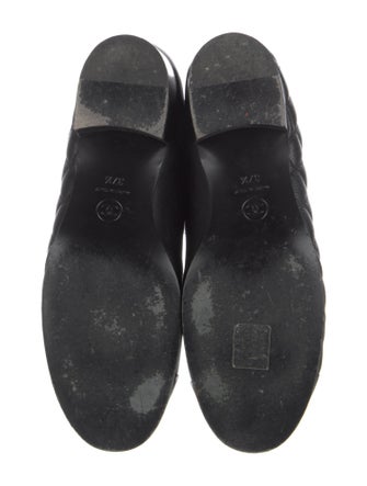 Chanel Interlocking CC Logo Leather Rain Boots