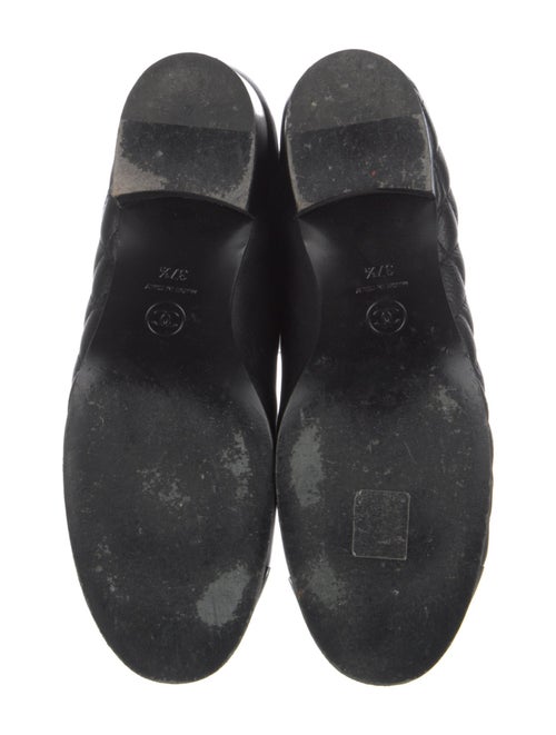 Chanel Interlocking CC Logo Leather Rain Boots