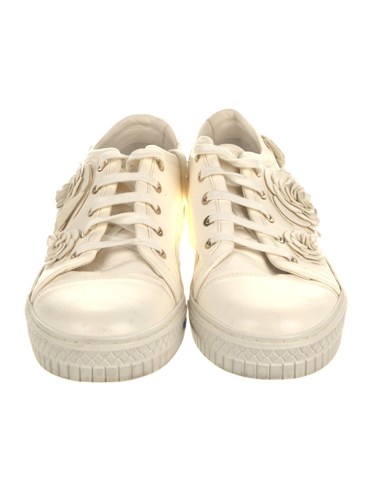 Chanel Interlocking CC Logo Lambskin Sneakers