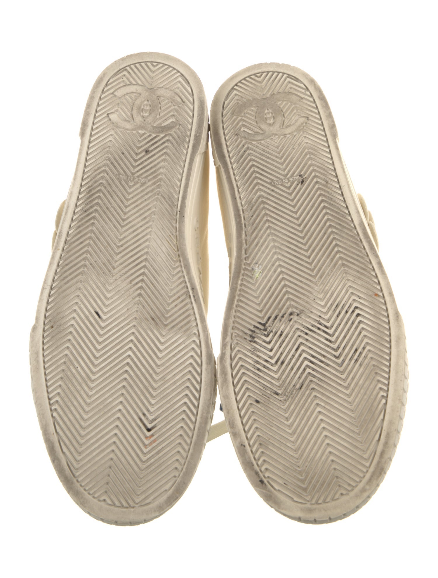 Chanel Interlocking CC Logo Lambskin Sneakers