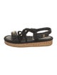 Chanel Interlocking CC Logo Lambskin Slingback Sandals