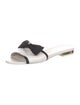 Chanel Interlocking CC Logo Leather Slides