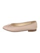 Chanel Interlocking CC Logo Leather Ballet Flats