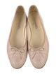 Chanel Interlocking CC Logo Leather Ballet Flats