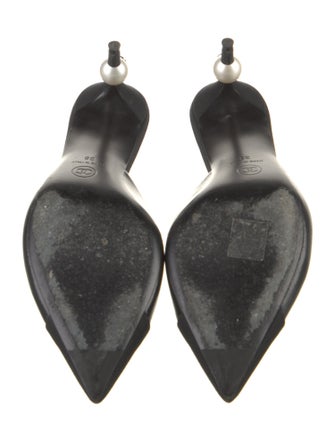 Chanel Interlocking CC Logo Leather Mules