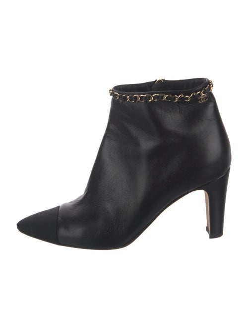 Chanel Interlocking CC Logo Leather Boots