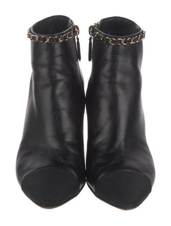 Chanel Interlocking CC Logo Leather Boots