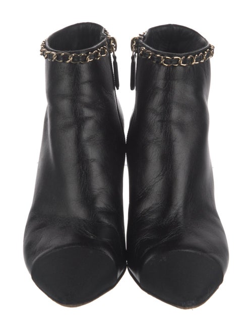 Chanel Interlocking CC Logo Leather Boots